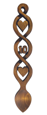 Llwy Garu 10fed Penblwydd Priodas Glasurol - 019e